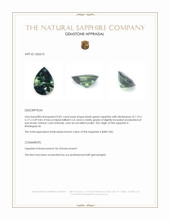 0.81 Ct. Bluish Green Sapphire from Madagascar Appraisal