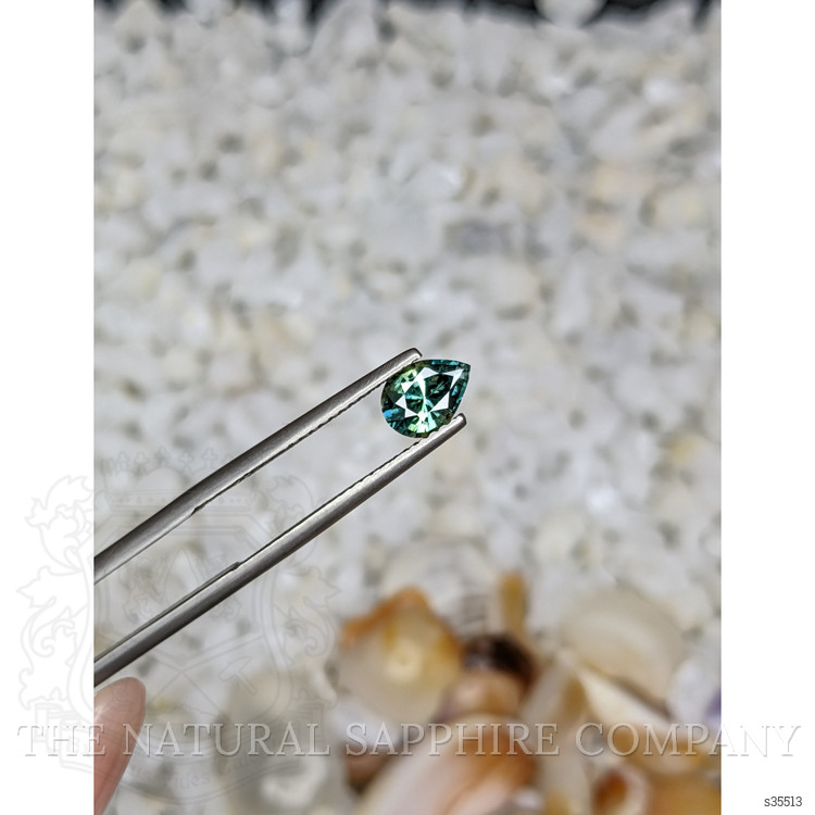 0.81 Ct. Bluish Green Sapphire from Madagascar