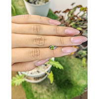 1.10 Ct. Green Sapphire from Madagascar Life Style