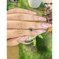 1.31 Ct. Bluish Green Sapphire from Madagascar Life Style
