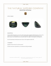 1.24 Ct. Green Sapphire from Madagascar Appraisal