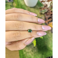 1.24 Ct. Green Sapphire from Madagascar Life Style