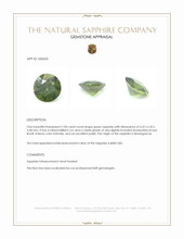 1.00 Ct. Green Sapphire from Madagascar Appraisal