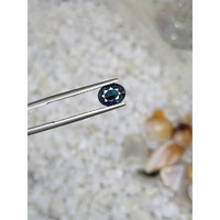 1.26 Ct. Greenish Blue Sapphire from Madagascar Life Style