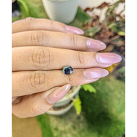 1.26 Ct. Greenish Blue Sapphire from Madagascar Life Style