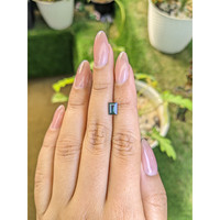 1.05 Ct. Bluish Green Sapphire from Madagascar Life Style