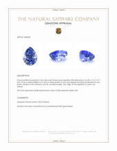 1.06 Ct. Blue Sapphire from Ceylon (Sri Lanka) Appraisal