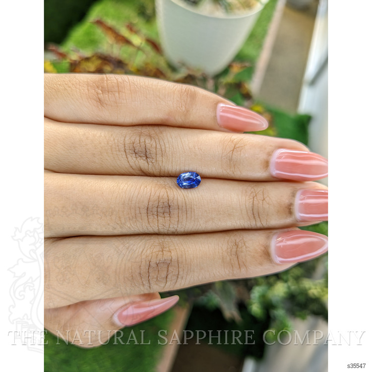 0.74 Ct. Blue Sapphire from Ceylon (Sri Lanka)