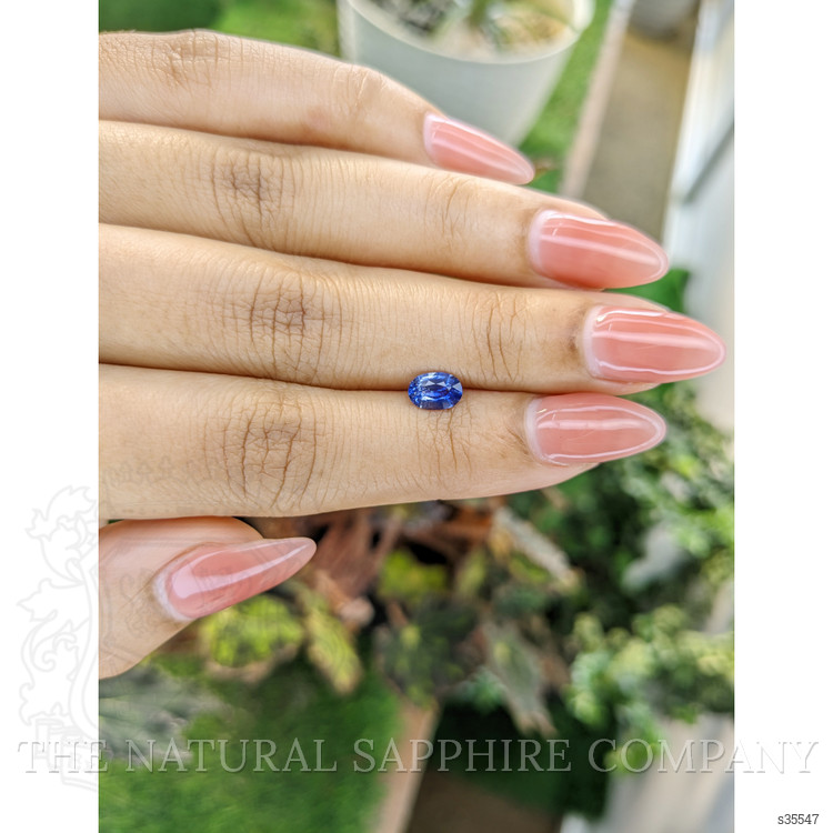 0.74 Ct. Blue Sapphire from Ceylon (Sri Lanka)