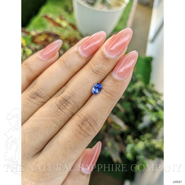 0.74 Ct. Blue Sapphire from Ceylon (Sri Lanka)