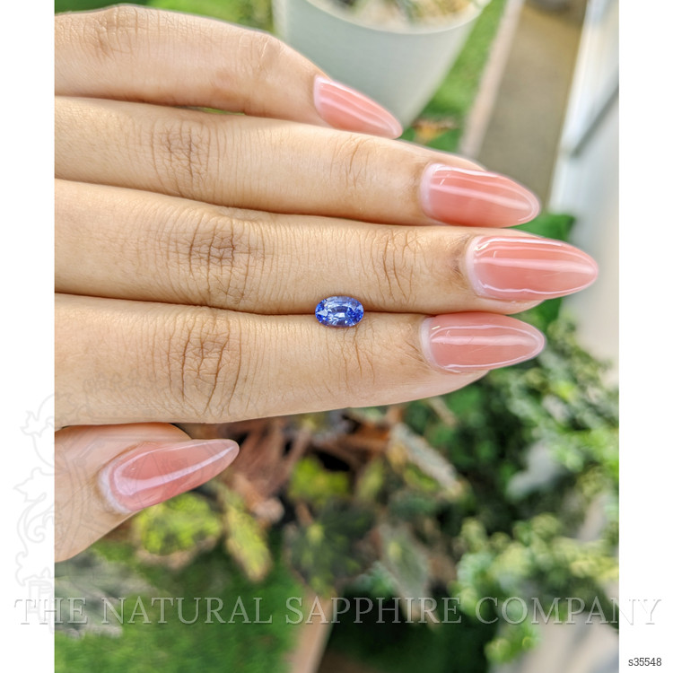 0.87 Ct. Blue Sapphire from Ceylon (Sri Lanka)