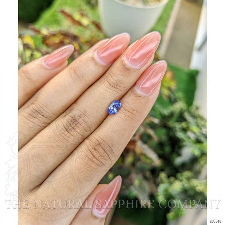 0.87 Ct. Blue Sapphire from Ceylon (Sri Lanka)