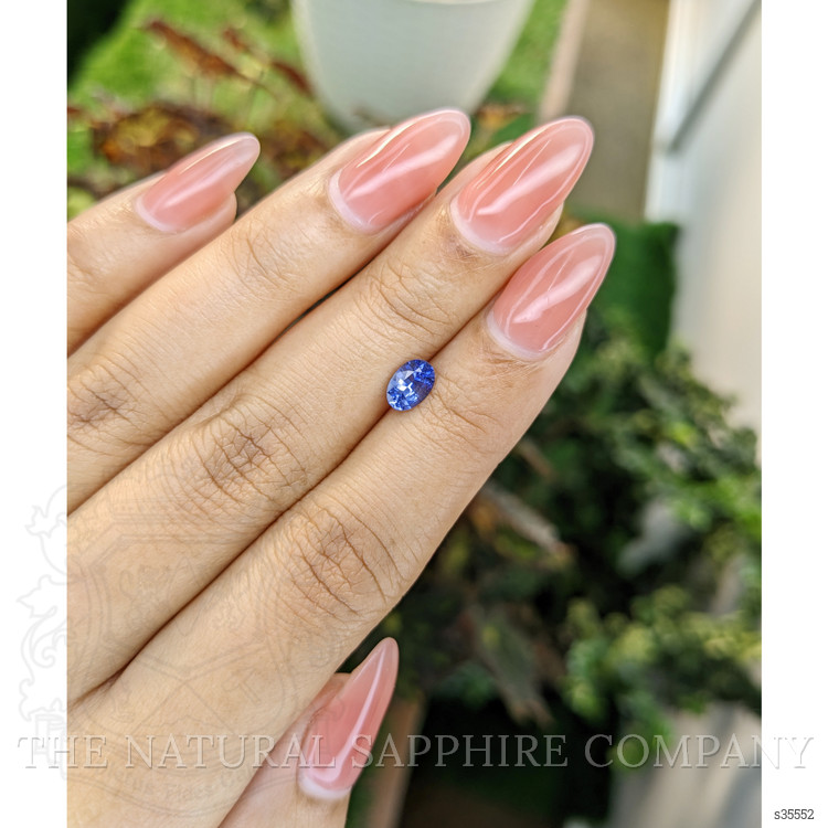 0.79 Ct. Blue Sapphire from Ceylon (Sri Lanka)