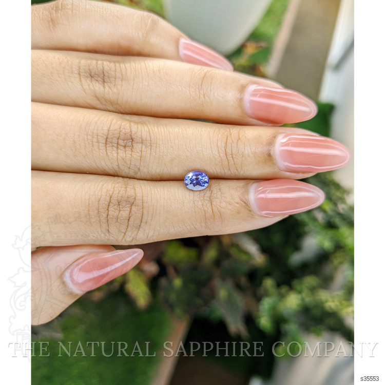 0.83 Ct. Violet Sapphire from Ceylon (Sri Lanka)
