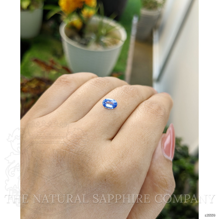 0.82 Ct. Blue Sapphire from Ceylon (Sri Lanka)