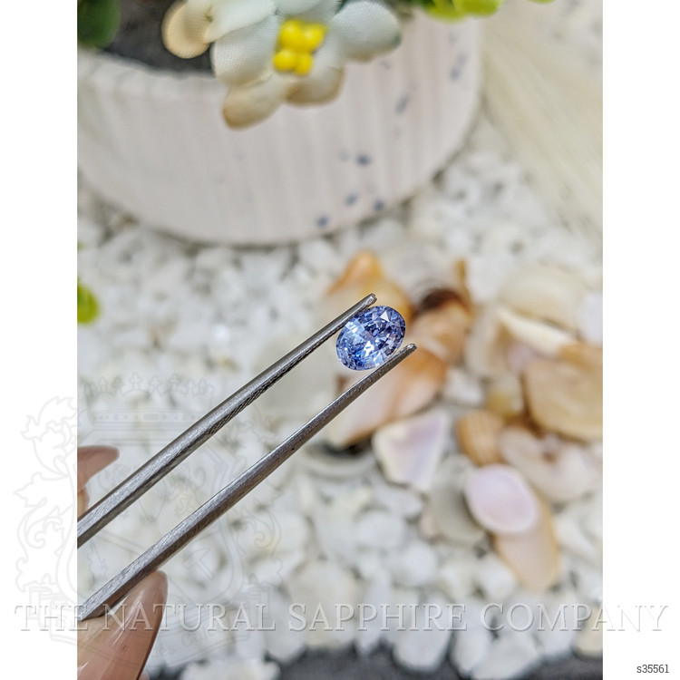0.81 Ct. Blue Sapphire from Ceylon (Sri Lanka)