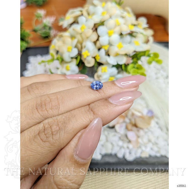 0.81 Ct. Blue Sapphire from Ceylon (Sri Lanka)