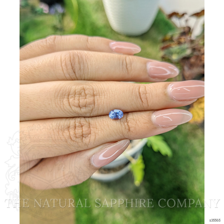 0.89 Ct. Blue Sapphire from Ceylon (Sri Lanka)