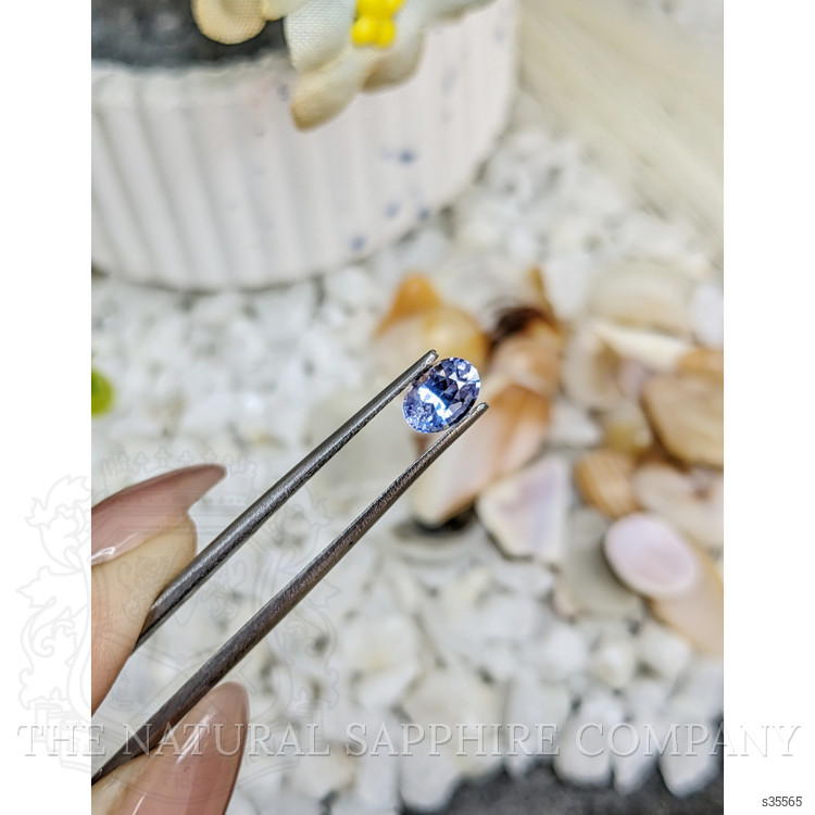 0.89 Ct. Blue Sapphire from Ceylon (Sri Lanka)