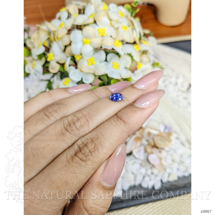 0.87 Ct. Purplish Blue Sapphire from Ceylon (Sri Lanka)