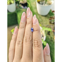 0.87 Ct. Purplish Blue Sapphire from Ceylon (Sri Lanka) Life Style