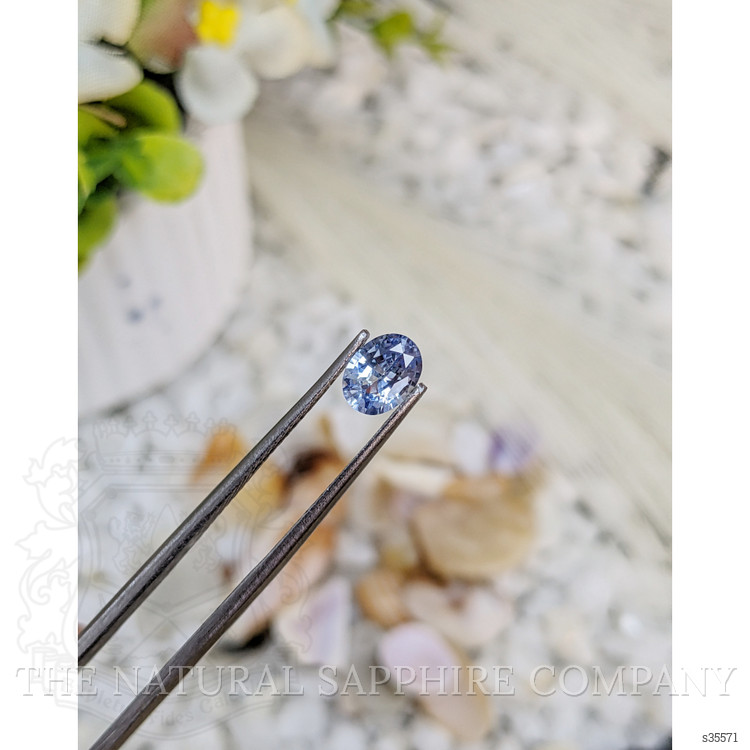 0.90 Ct. Blue Sapphire from Ceylon (Sri Lanka)