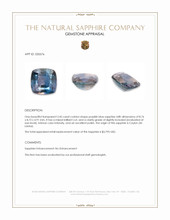 3.45 Ct. Purplish Blue Sapphire from Ceylon (Sri Lanka) Appraisal