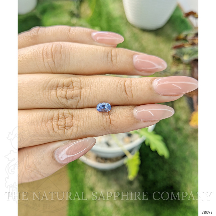 0.83 Ct. Blue Sapphire from Ceylon (Sri Lanka)