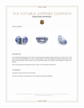 0.84 Ct. Blue Sapphire from Ceylon (Sri Lanka) Appraisal