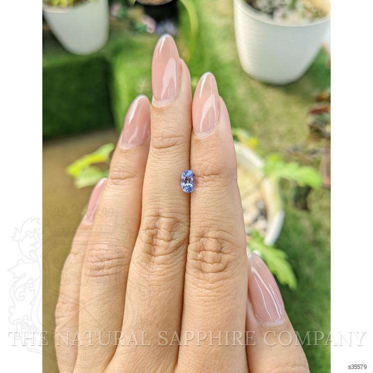 0.84 Ct. Blue Sapphire from Ceylon (Sri Lanka)
