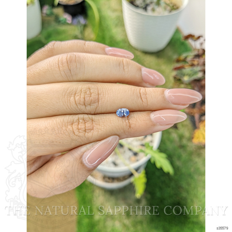0.84 Ct. Blue Sapphire from Ceylon (Sri Lanka)