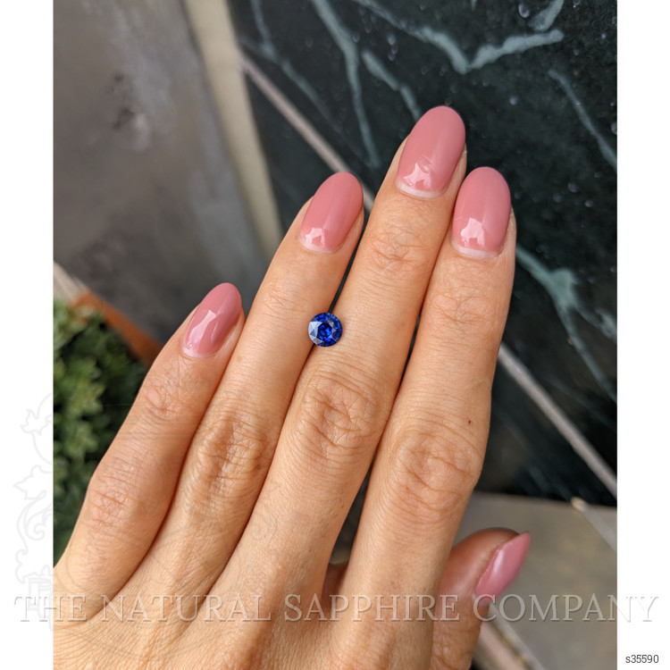 0.84 Ct. Blue Sapphire from Ceylon (Sri Lanka)