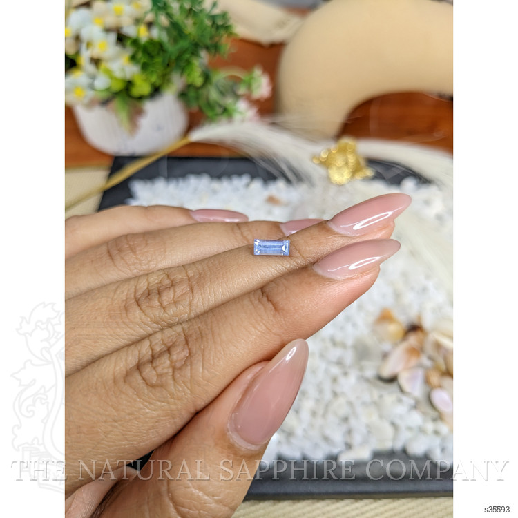 0.82 Ct. Blue Sapphire from Ceylon (Sri Lanka)