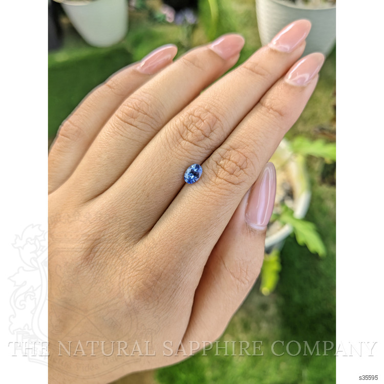 0.81 Ct. Blue Sapphire from Ceylon (Sri Lanka)