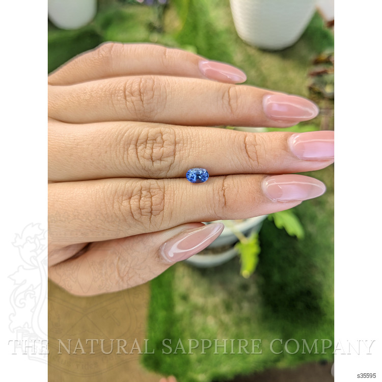 0.81 Ct. Blue Sapphire from Ceylon (Sri Lanka)