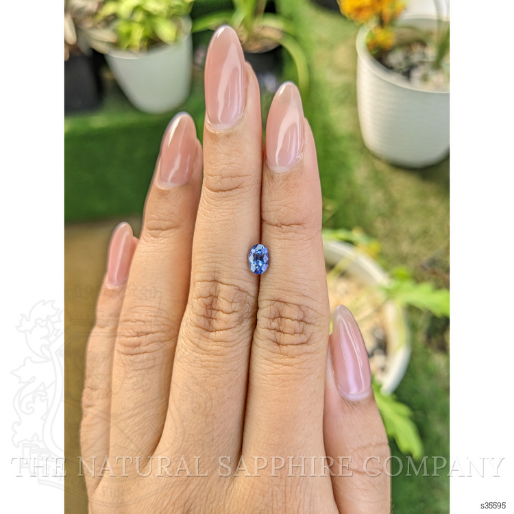 0.81 Ct. Blue Sapphire from Ceylon (Sri Lanka)