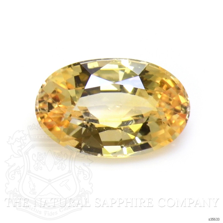 1.25 Ct. Yellowish Orange Sapphire from Ceylon (Sri Lanka)