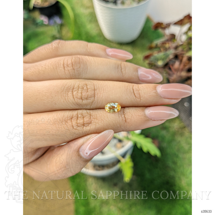 1.25 Ct. Yellowish Orange Sapphire from Ceylon (Sri Lanka)