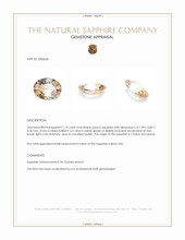 1.19 Ct. Peach Sapphire from Ceylon (Sri Lanka) Appraisal
