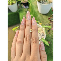 0.94 Ct. Orangish Yellow Sapphire from Ceylon (Sri Lanka) Life Style