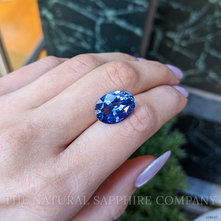 13.84 Ct. Blue Sapphire from Ceylon (Sri Lanka)