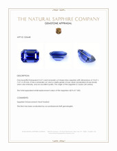 4.57 Ct. Blue Sapphire from Ceylon (Sri Lanka) Appraisal
