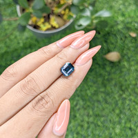 3.11 Ct. Greenish Blue Sapphire from Madagascar Life Style