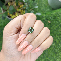 3.02 Ct. Green Sapphire from Madagascar Life Style