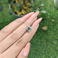 2.02 Ct. Bluish Green Sapphire from Madagascar Life Style