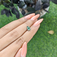 1.06 Ct. Bluish Green Sapphire from Madagascar Life Style