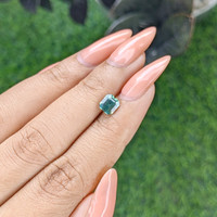 1.14 Ct. Bluish Green Sapphire from Madagascar Life Style