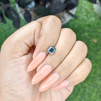 1.54 Ct. Greenish Blue Sapphire from Madagascar Life Style