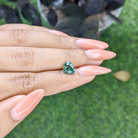 2.10 Ct. Green Sapphire from Madagascar Life Style