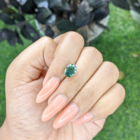 2.52 Ct. Bluish Green Sapphire from Madagascar Life Style